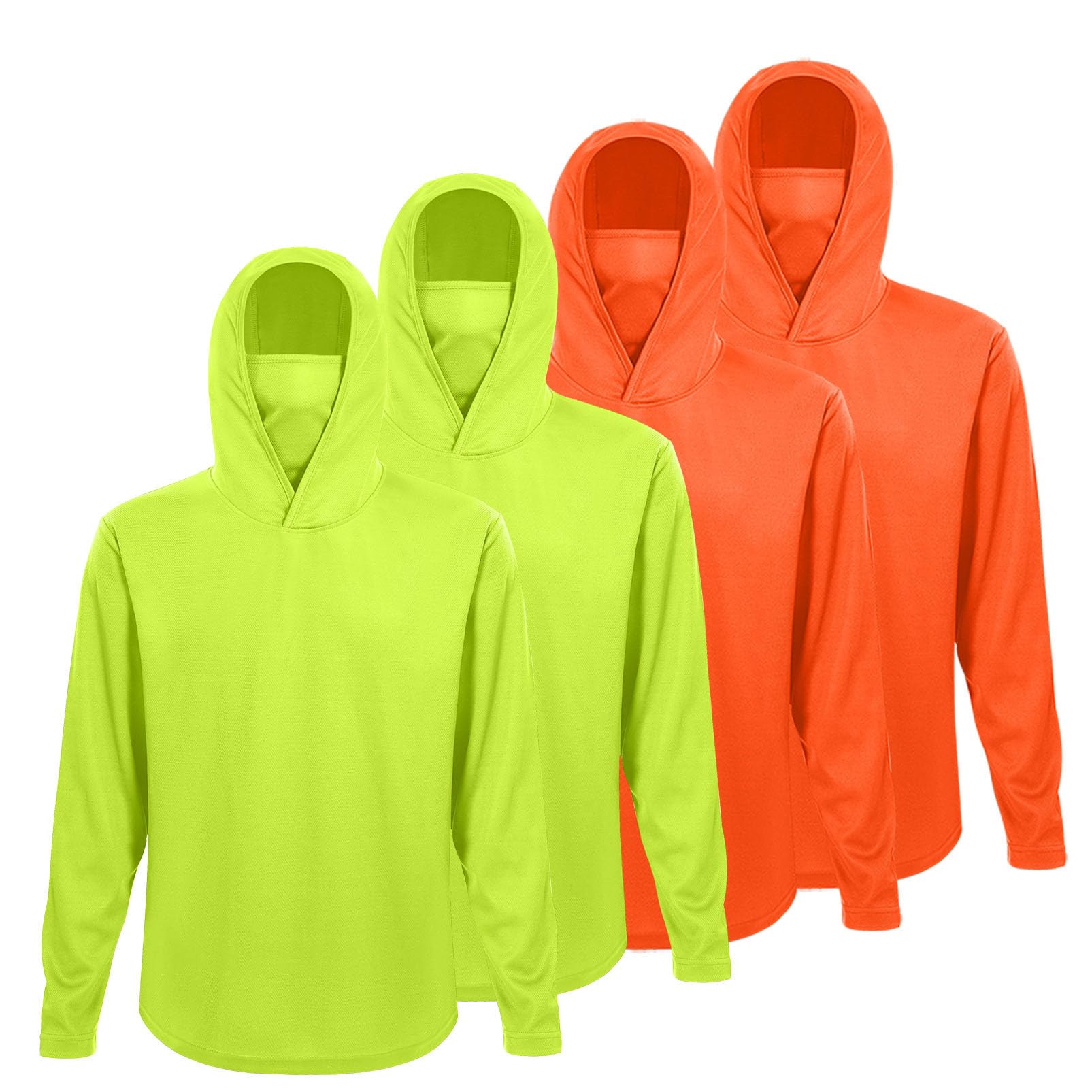Fishing Mask Sun Protection - 4 Pack Men's Running Hoodie with
