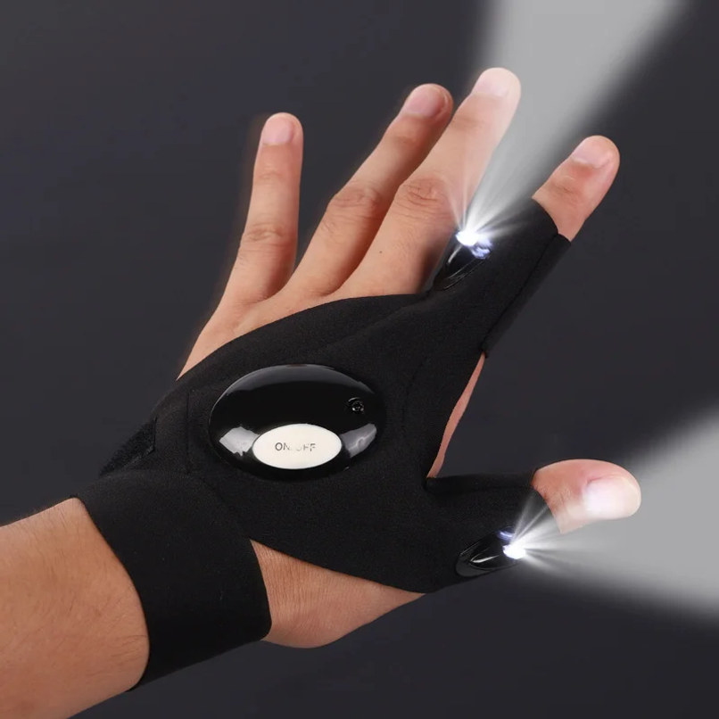 LED Half Finger Glove for Men  - Fishing Gloves avaliação e preço
