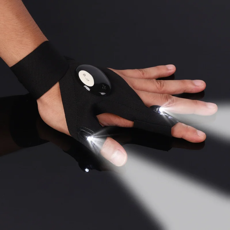 LED Half Finger Glove for Men  - Fishing Gloves avaliação e preço