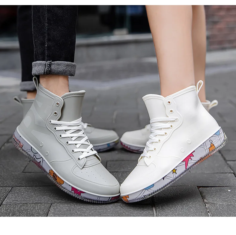 Men Rain Boots Fashion Trendy  - Fishing Boots avaliação e preço