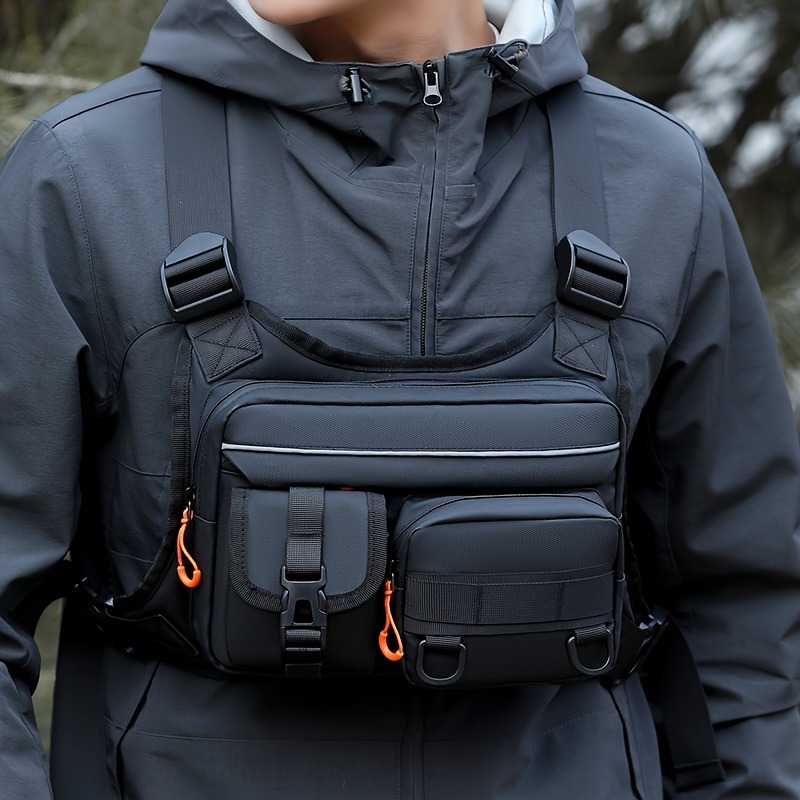 Men's Tactical Chest Bag, Runn - Fishing Vest avaliação e preço