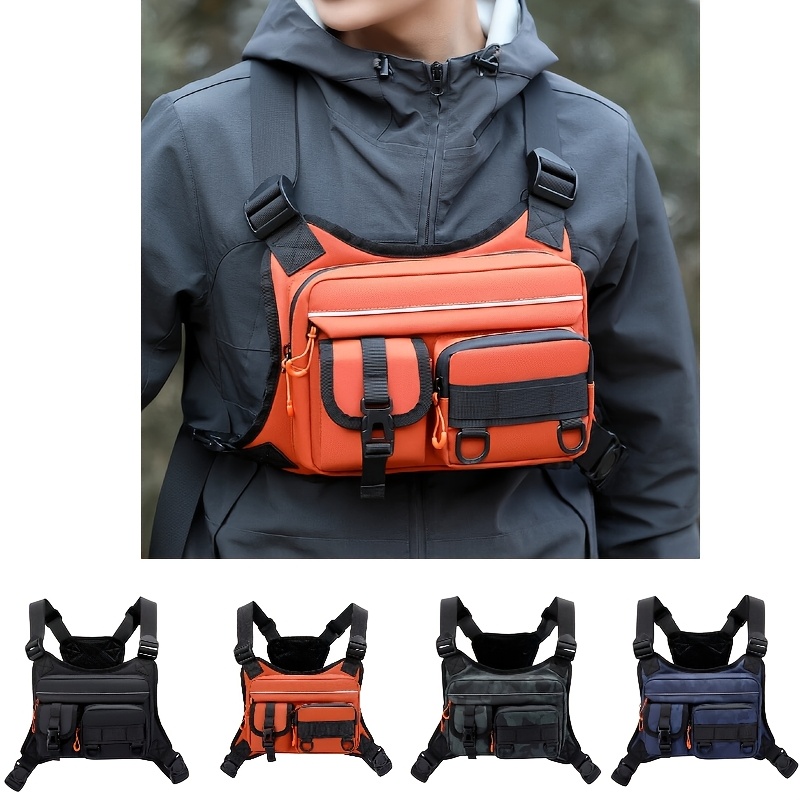 Men's Tactical Chest Bag, Runn - Fishing Vest avaliação e preço