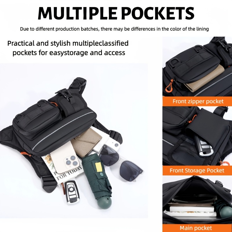Men's Tactical Chest Bag, Runn - Fishing Vest avaliação e preço