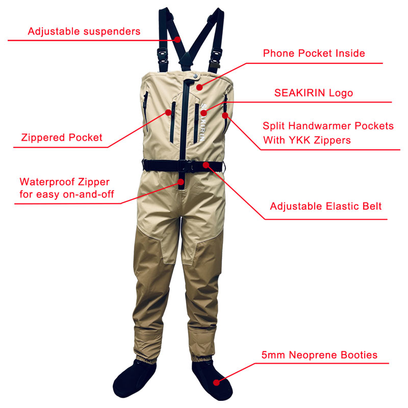 Zip-front Breathable Stout Che - Fishing Waders avaliação e preço