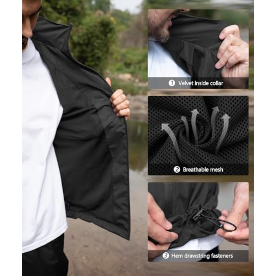 Men's Waterproof Golf Rain Sui - Fishing Rain Suit avaliação e preço
