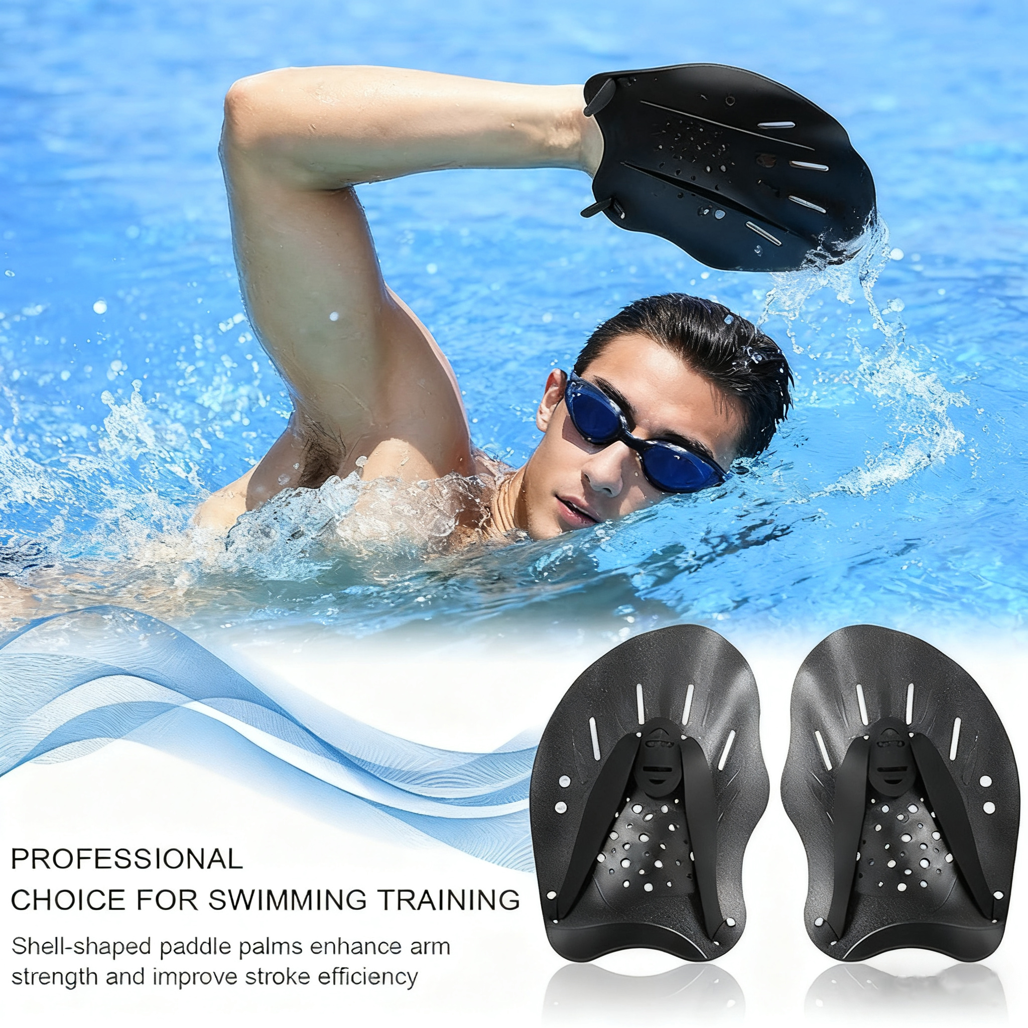 Adjustable Swimming Hand Paddl - Fishing Gloves avaliação e preço