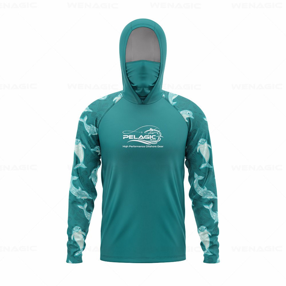 pelagic gear Men Hood Fishing  - Fishing Shirt Uv Protection avaliação e preço