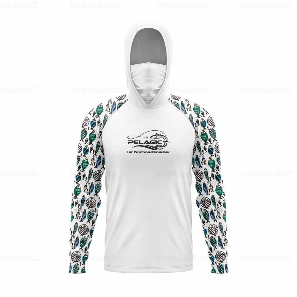 pelagic gear Men Hood Fishing  - Fishing Shirt Uv Protection avaliação e preço