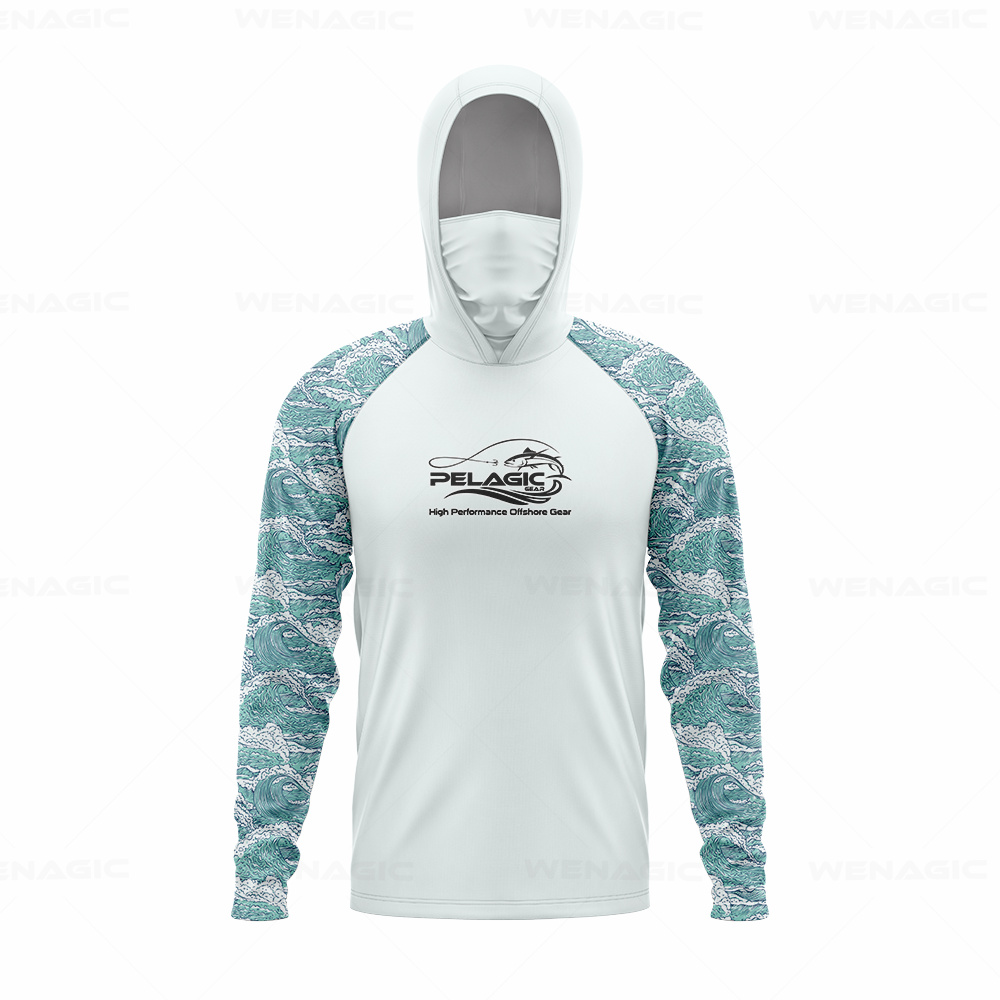 pelagic gear Men Hood Fishing  - Fishing Shirt Uv Protection avaliação e preço