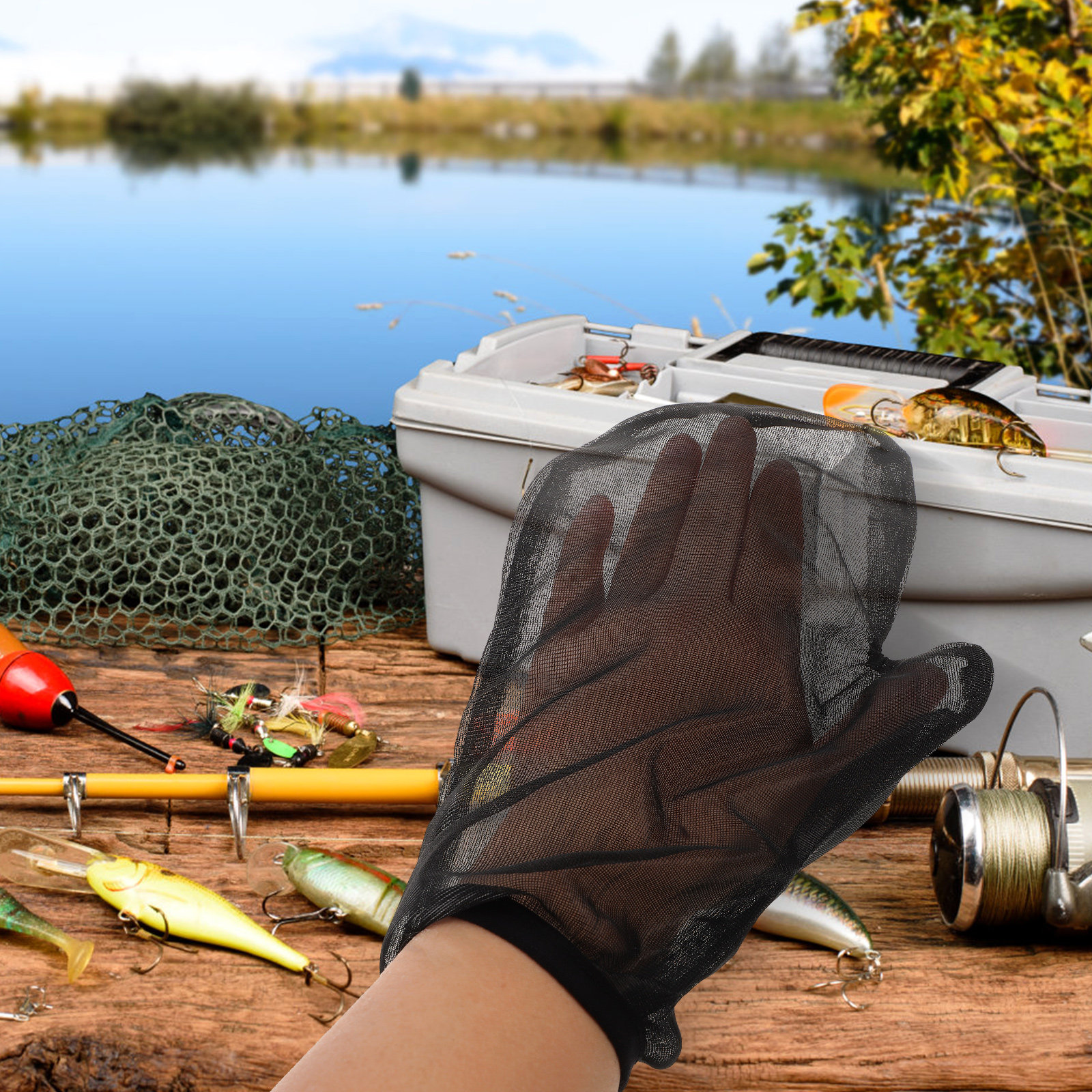 1Set Anti Insect Mesh Suit Ful - Fishing Gloves avaliação e preço