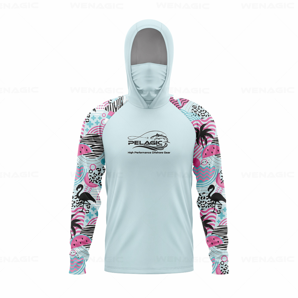 pelagic gear Men Hood Fishing  - Fishing Shirt Uv Protection avaliação e preço