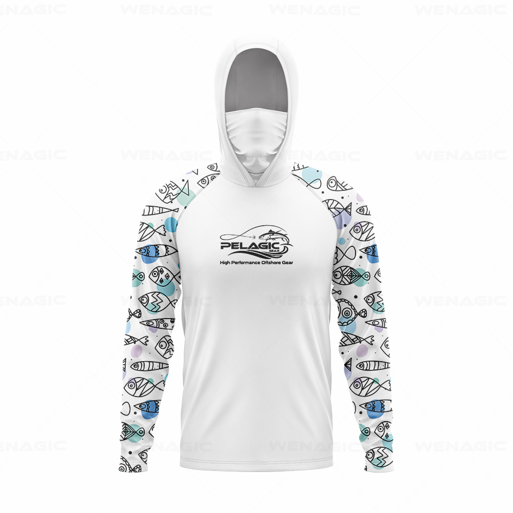pelagic gear Men Hood Fishing  - Fishing Shirt Uv Protection avaliação e preço