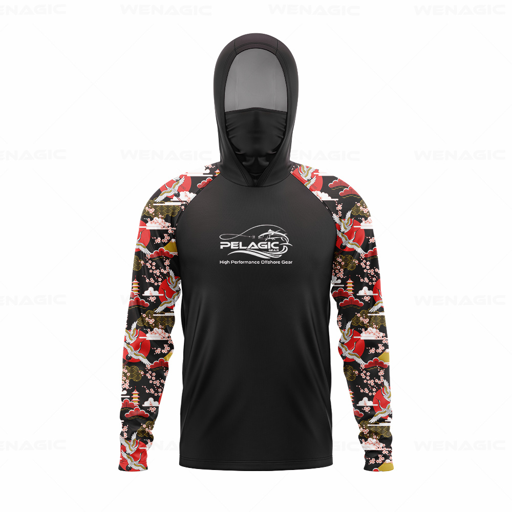 pelagic gear Men Hood Fishing  - Fishing Shirt Uv Protection avaliação e preço