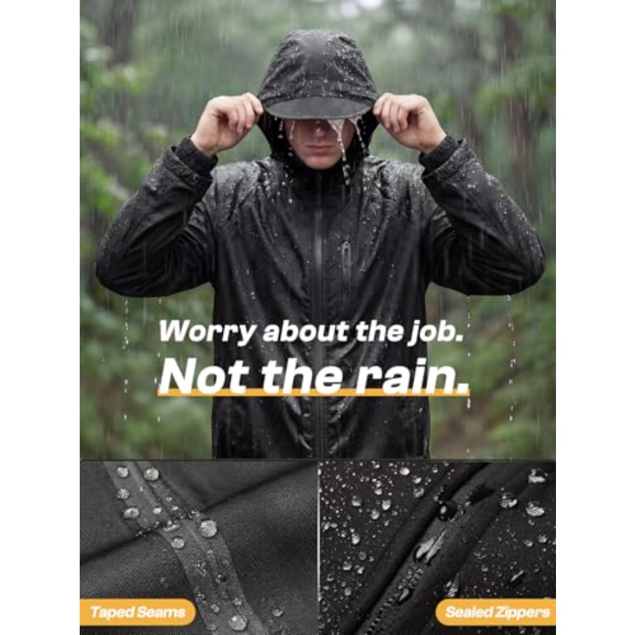 Men's Waterproof Rain Gear 2pc - Fishing Rain Suit avaliação e preço