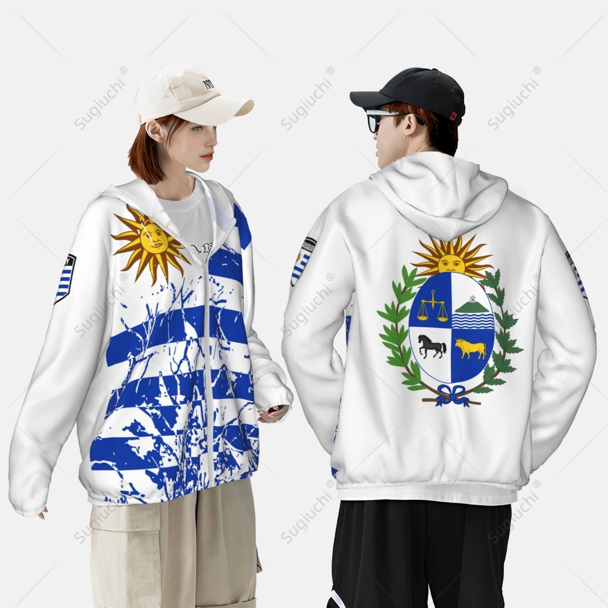 Uruguay Flag Sun Protection Ho - Fishing Hoodie avaliação e preço