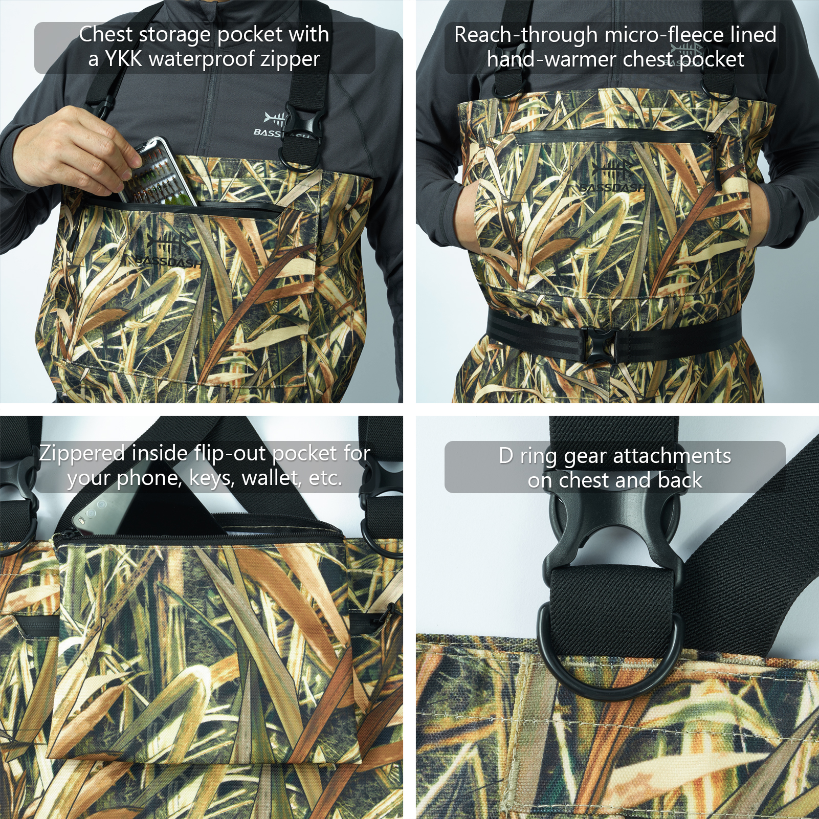 BASSDASH Men Women Boot Foot W - Fishing Waders avaliação e preço