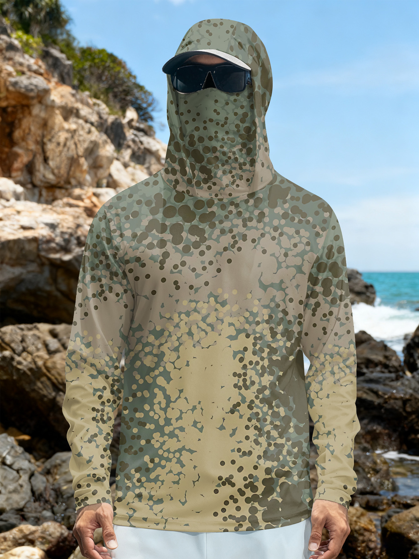 Men's Fishing Hooded Long-Slee - Fishing Shirt Uv Protection avaliação e preço
