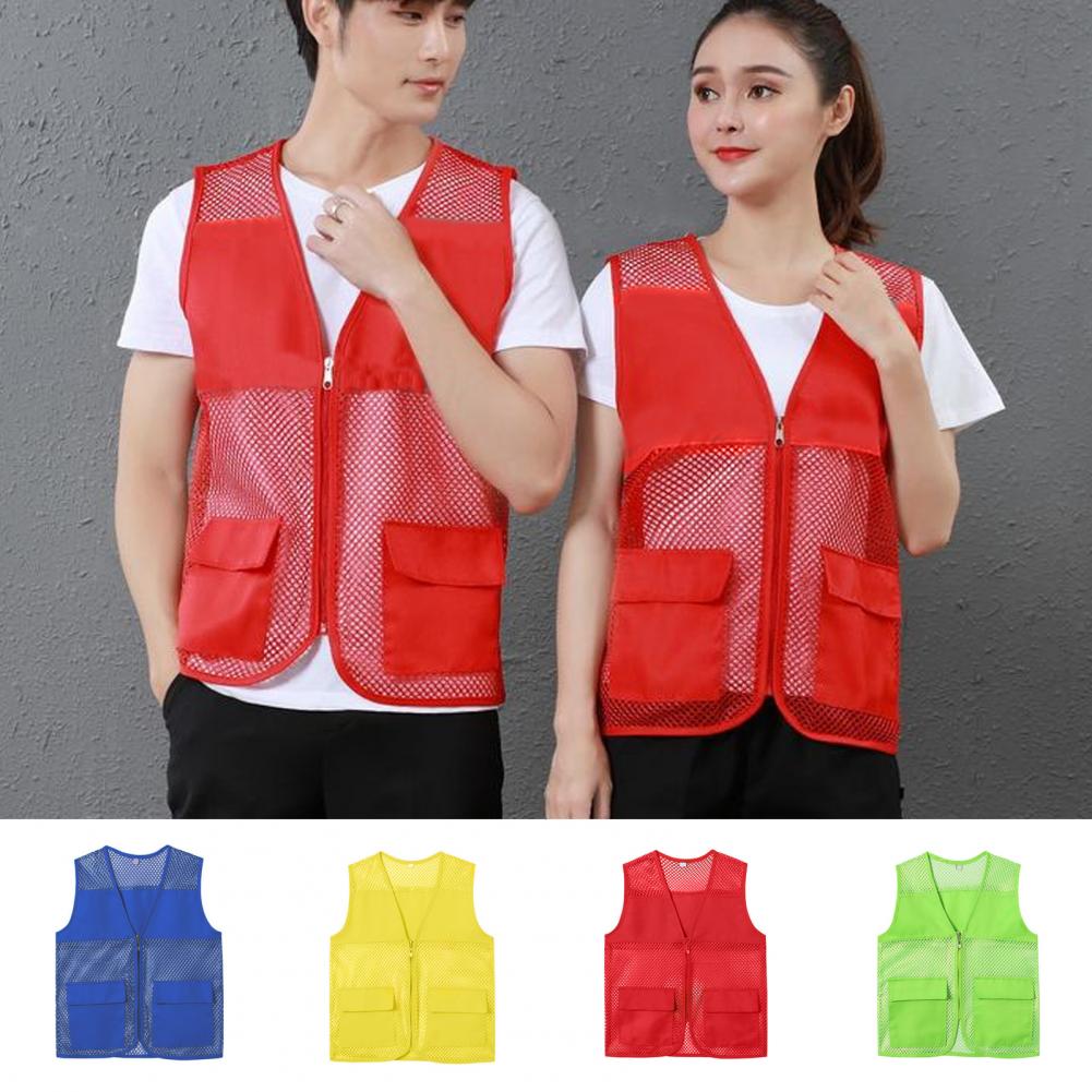 Fishing Vest Hollow Out Zipper - Fishing Vest avaliação e preço