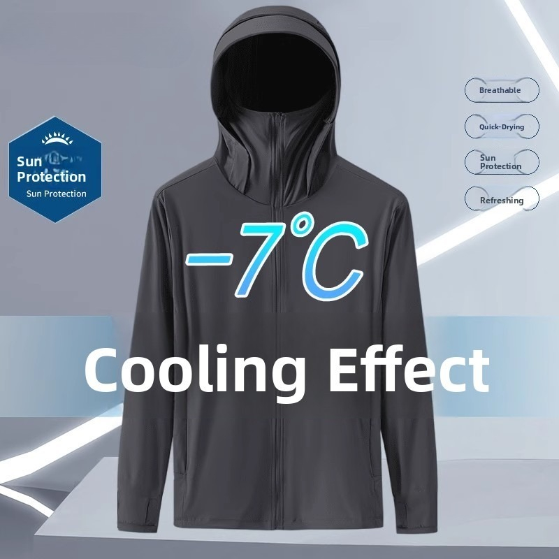 Summer Ice Silk Thin Hooded UV - Fishing Hoodie avaliação e preço