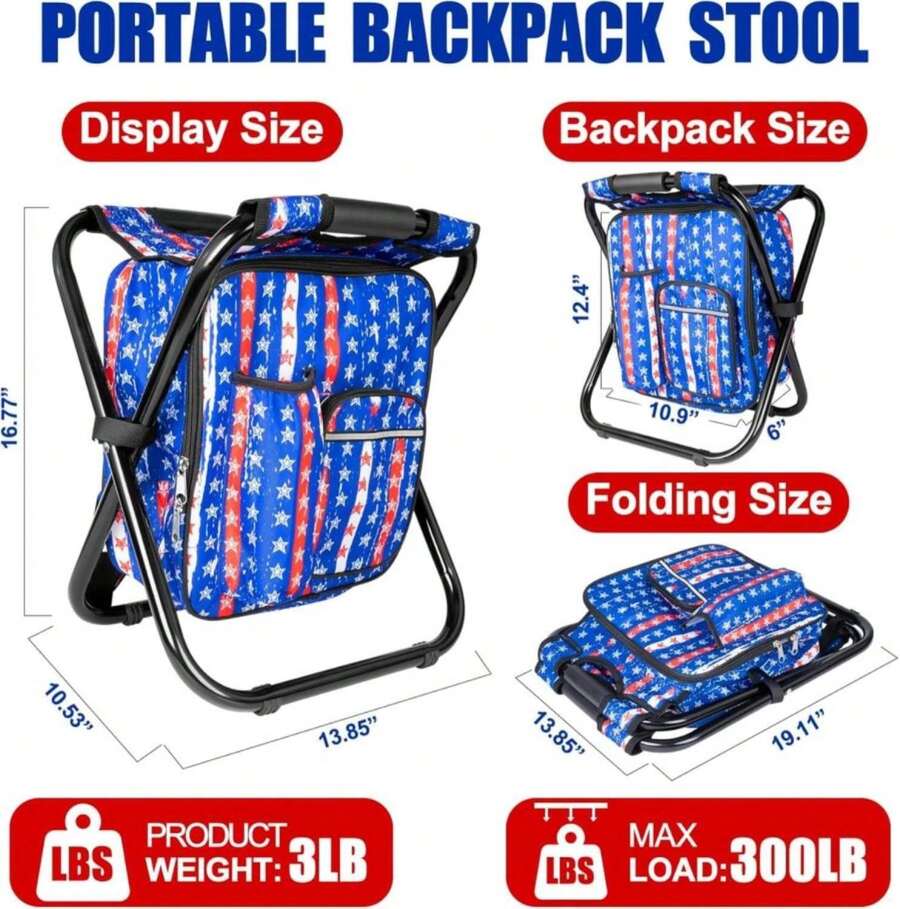Portable Backpack Stool Foldin - Fishing Backpack avaliação e preço