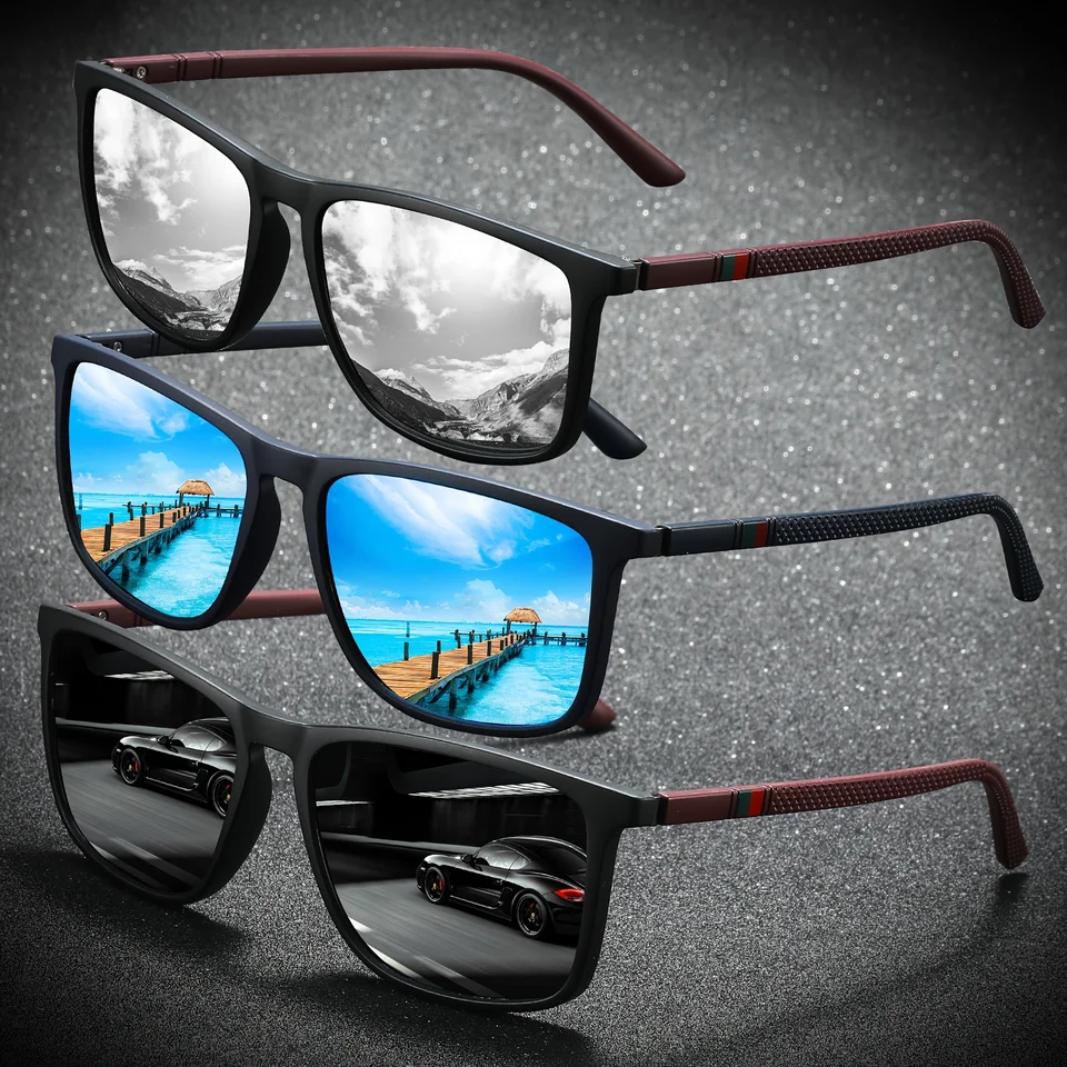 2/3PCS NEW 2025 Square Polariz - Fishing Sunglasses Polarized avaliação e preço