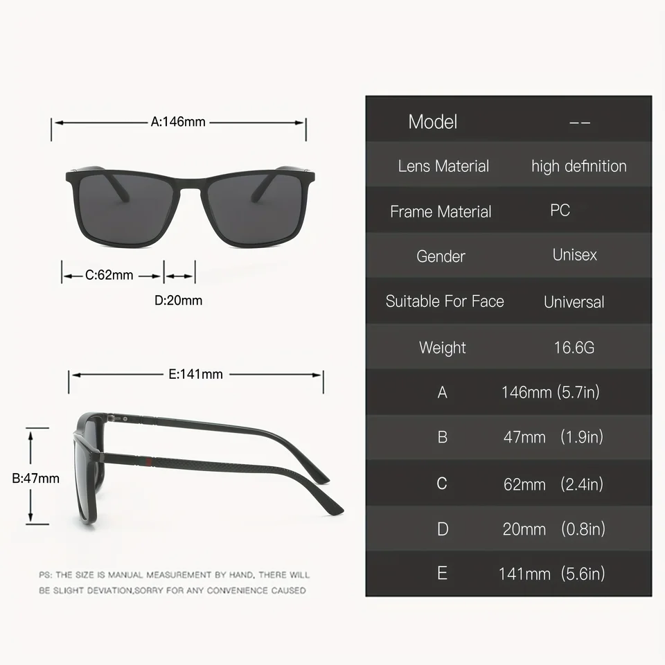 2/3PCS NEW 2025 Square Polariz - Fishing Sunglasses Polarized avaliação e preço