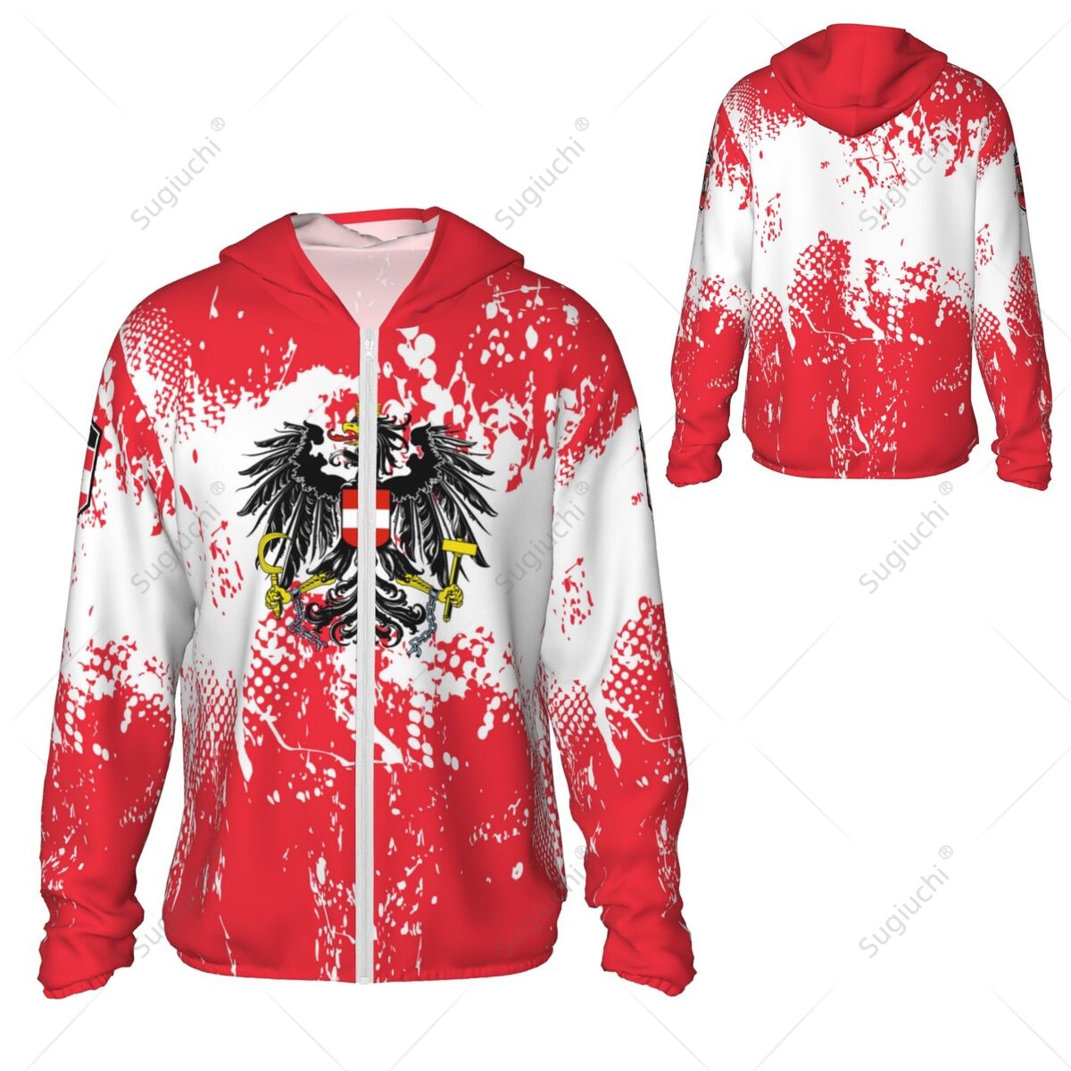 Austria Flag Sun Protection Ho - Fishing Hoodie avaliação e preço