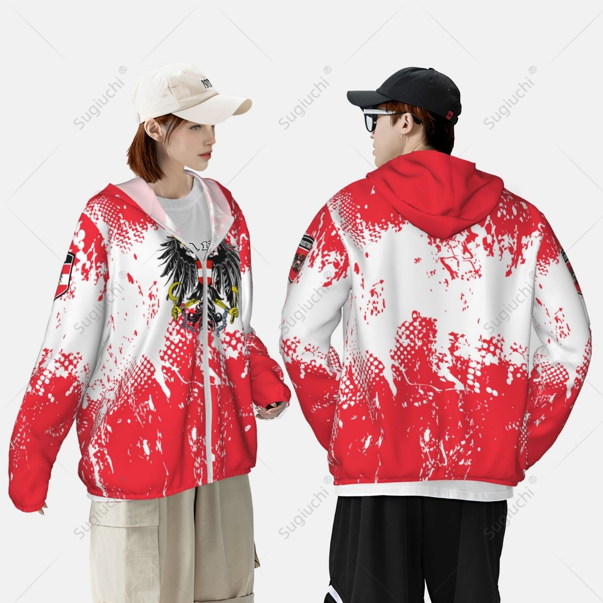 Austria Flag Sun Protection Ho - Fishing Hoodie avaliação e preço