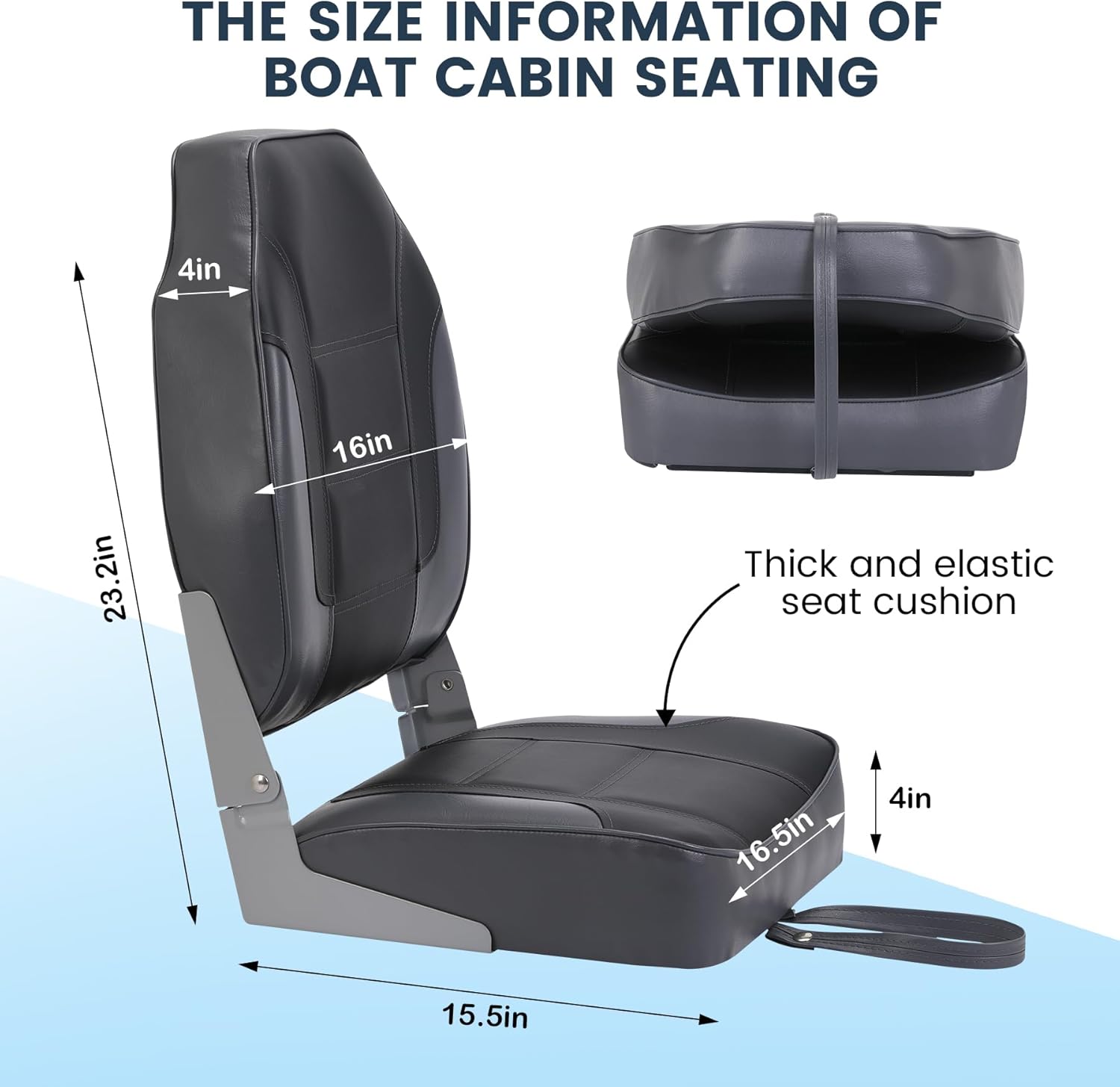 2 Pack Folding Boat Seats, Hig - Fishing Backpack avaliação e preço