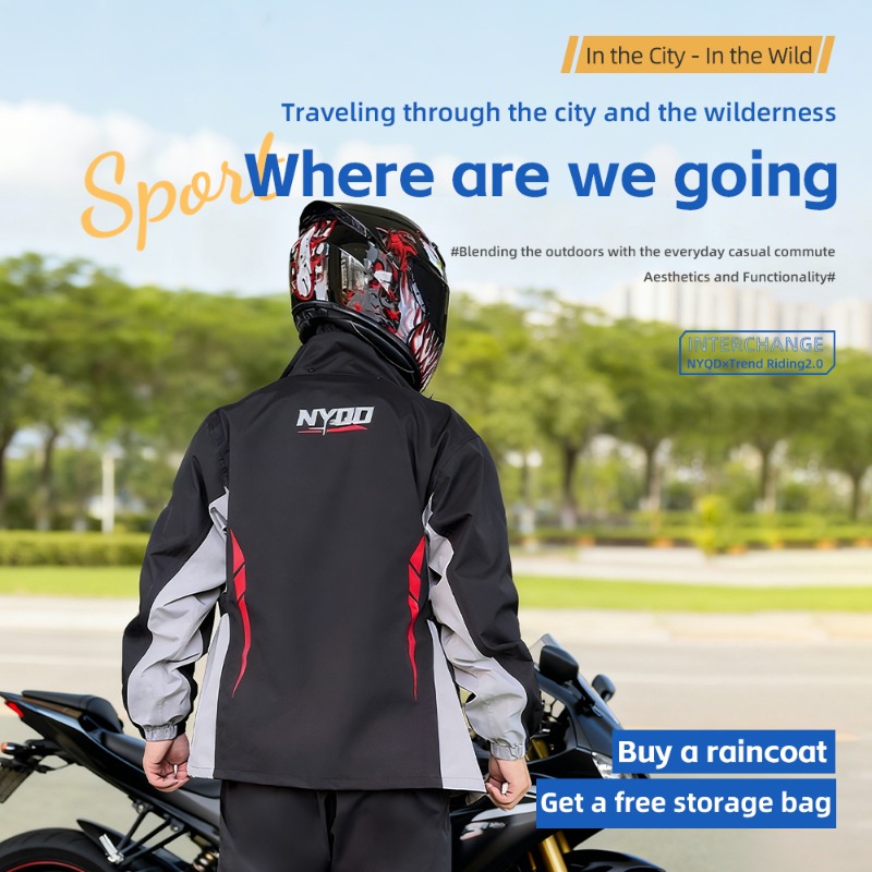 Motorcycle Raincoat Suit Men U - Fishing Jacket Waterproof avaliação e preço