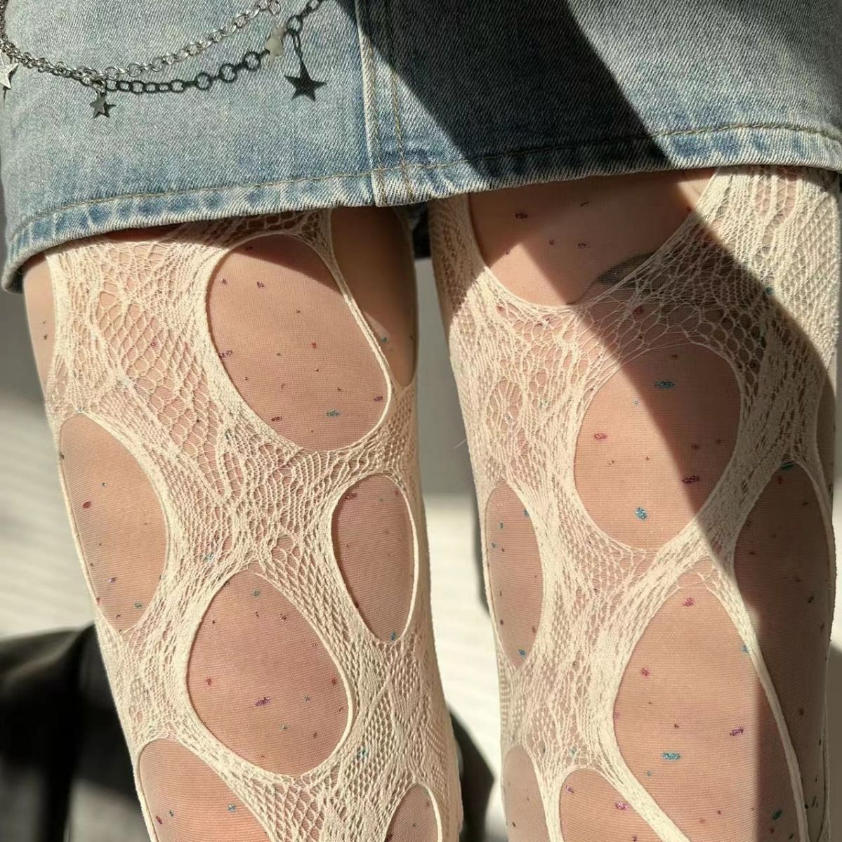 Sexy Punk Women Broken Hole St - Fishing Socks avaliação e preço