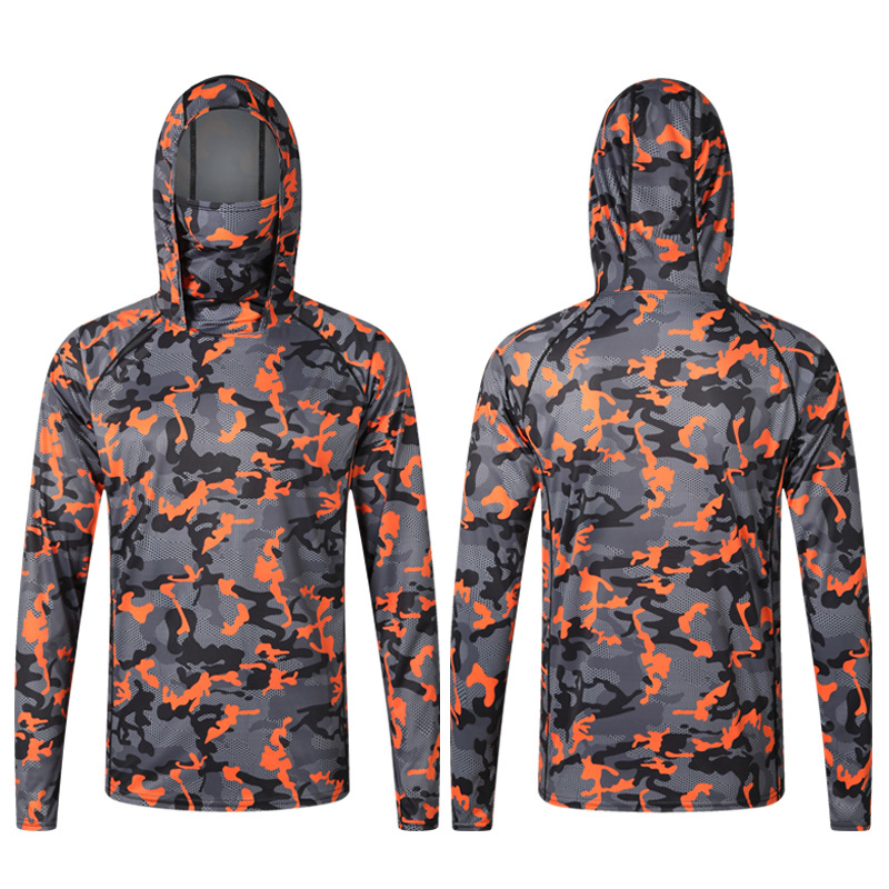 Camouflage Fishing T-shirt wit - Fishing Shirt Uv Protection avaliação e preço