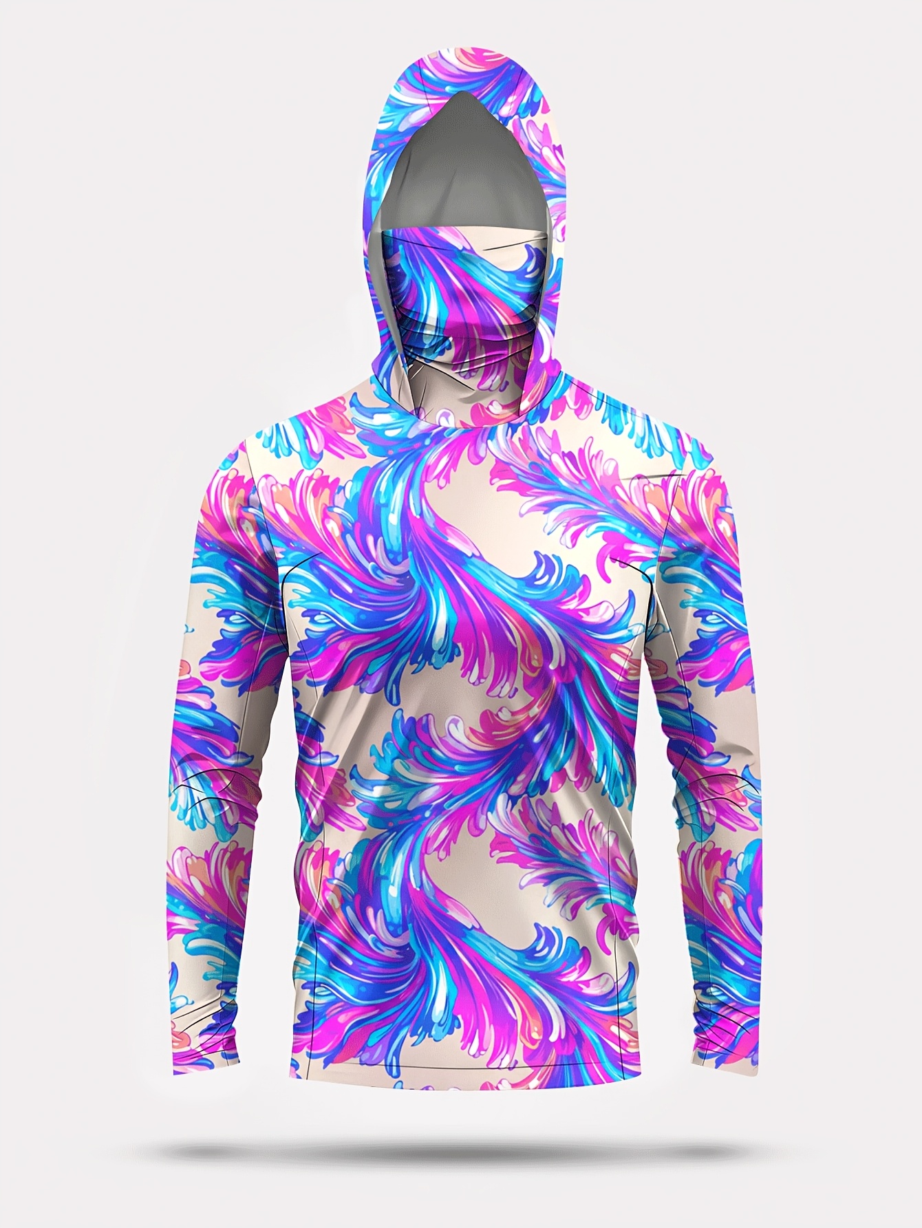 Men Hood Fishing Shirt long sl - Fishing Shirt Uv Protection avaliação e preço