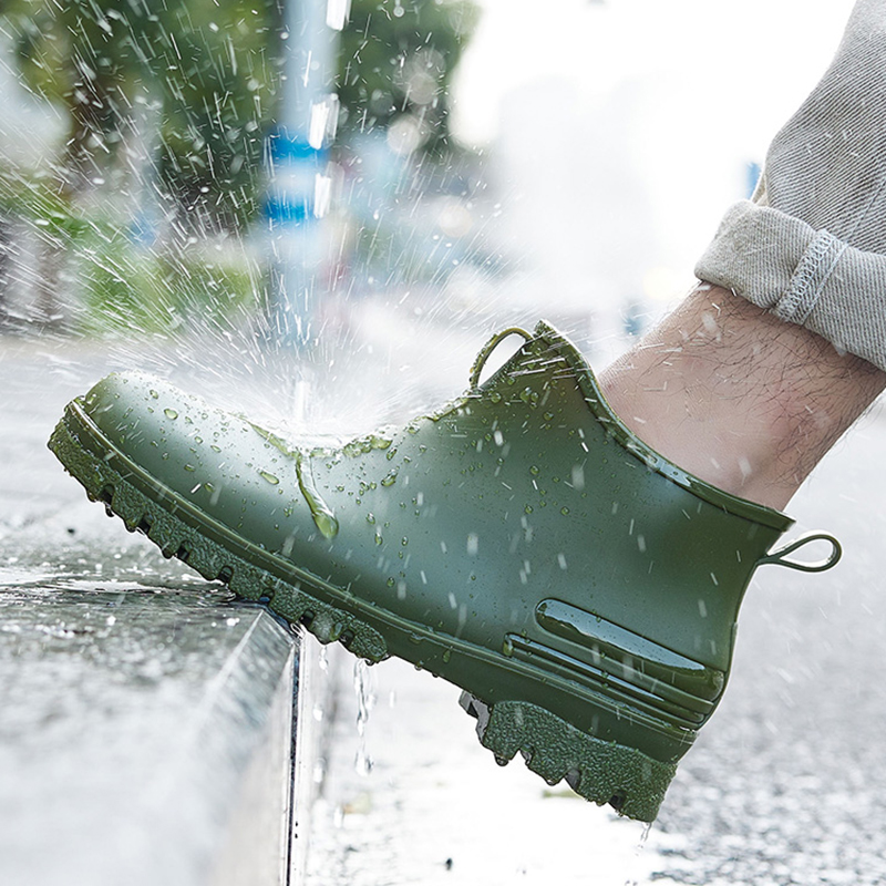 New Fashion Men Rain Boots Pla - Fishing Boots avaliação e preço