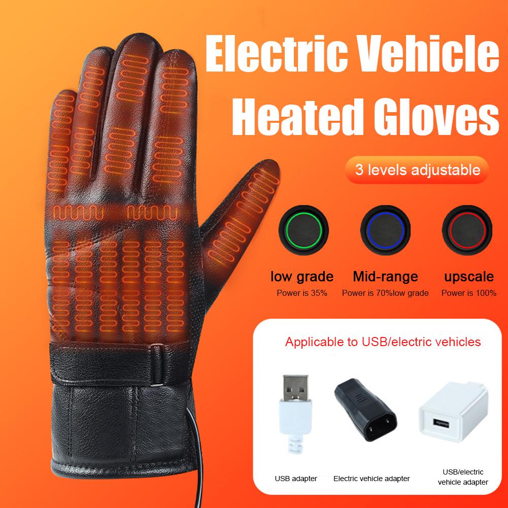 1 Pair USB Heating Gloves Rech - Fishing Gloves avaliação e preço