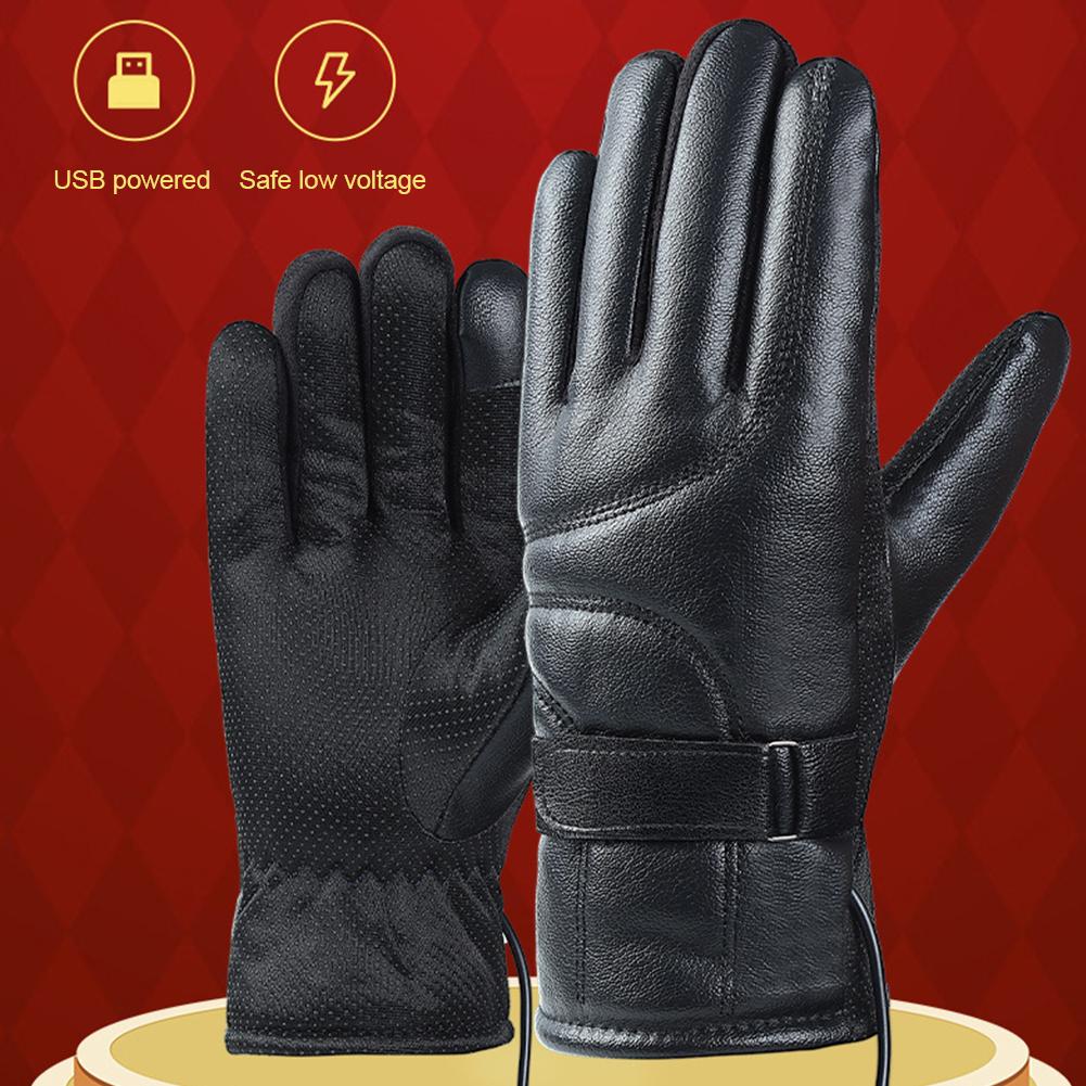 1 Pair USB Heating Gloves Rech - Fishing Gloves avaliação e preço