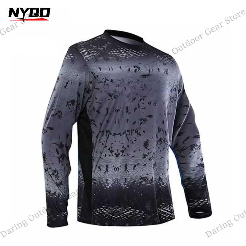 Men's Long Sleeve UPF 50+ Fish - Fishing Shirt Uv Protection avaliação e preço