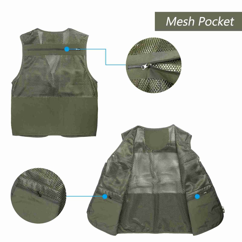 Durable with 16 Pockets Fishin - Fishing Vest avaliação e preço