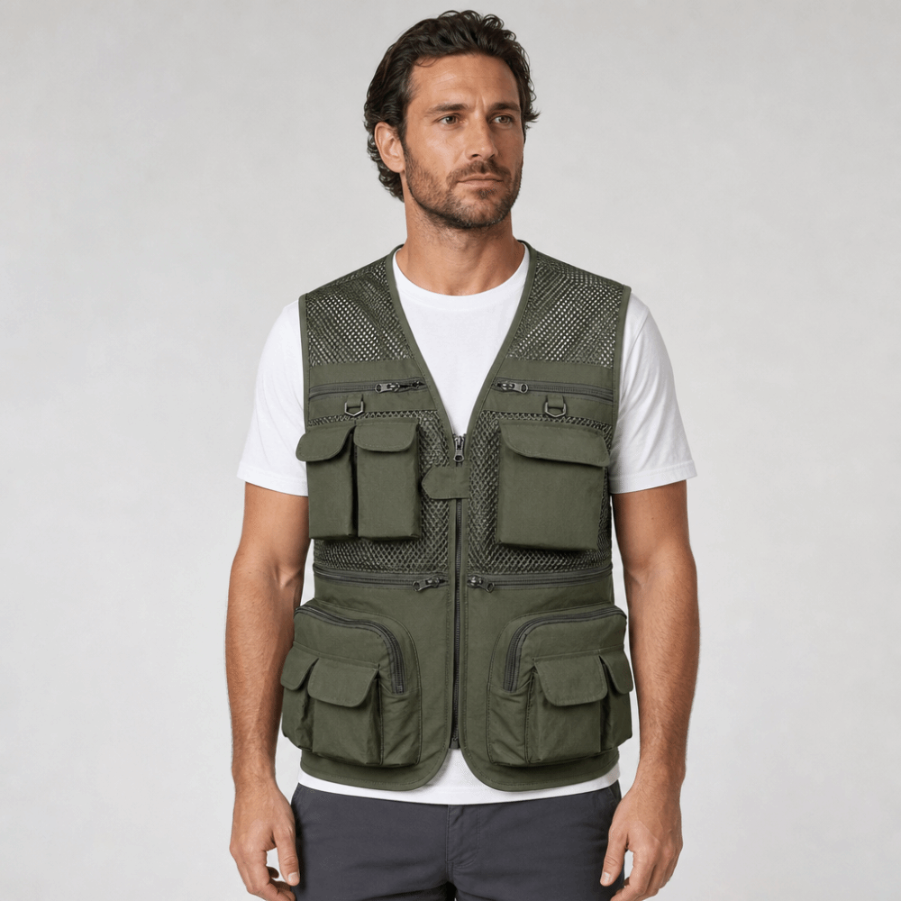 Durable with 16 Pockets Fishin - Fishing Vest avaliação e preço