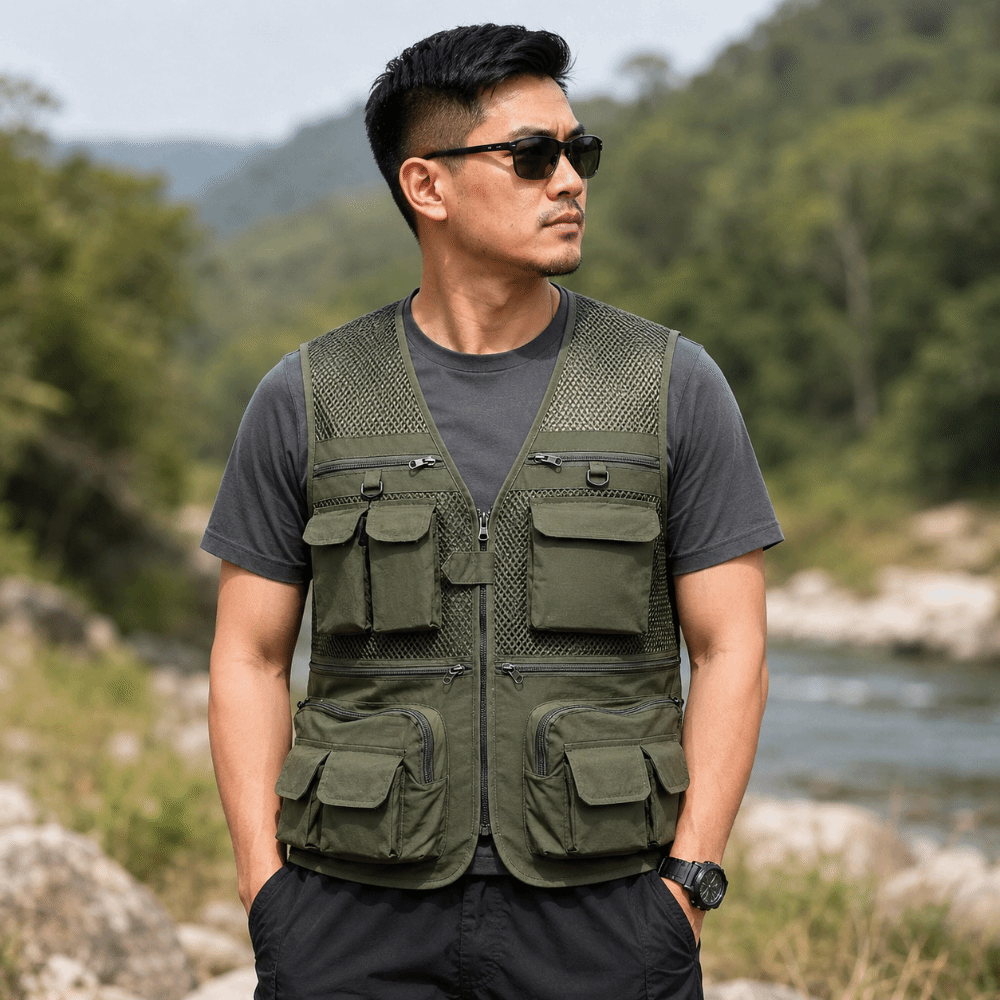 Durable with 16 Pockets Fishin - Fishing Vest avaliação e preço