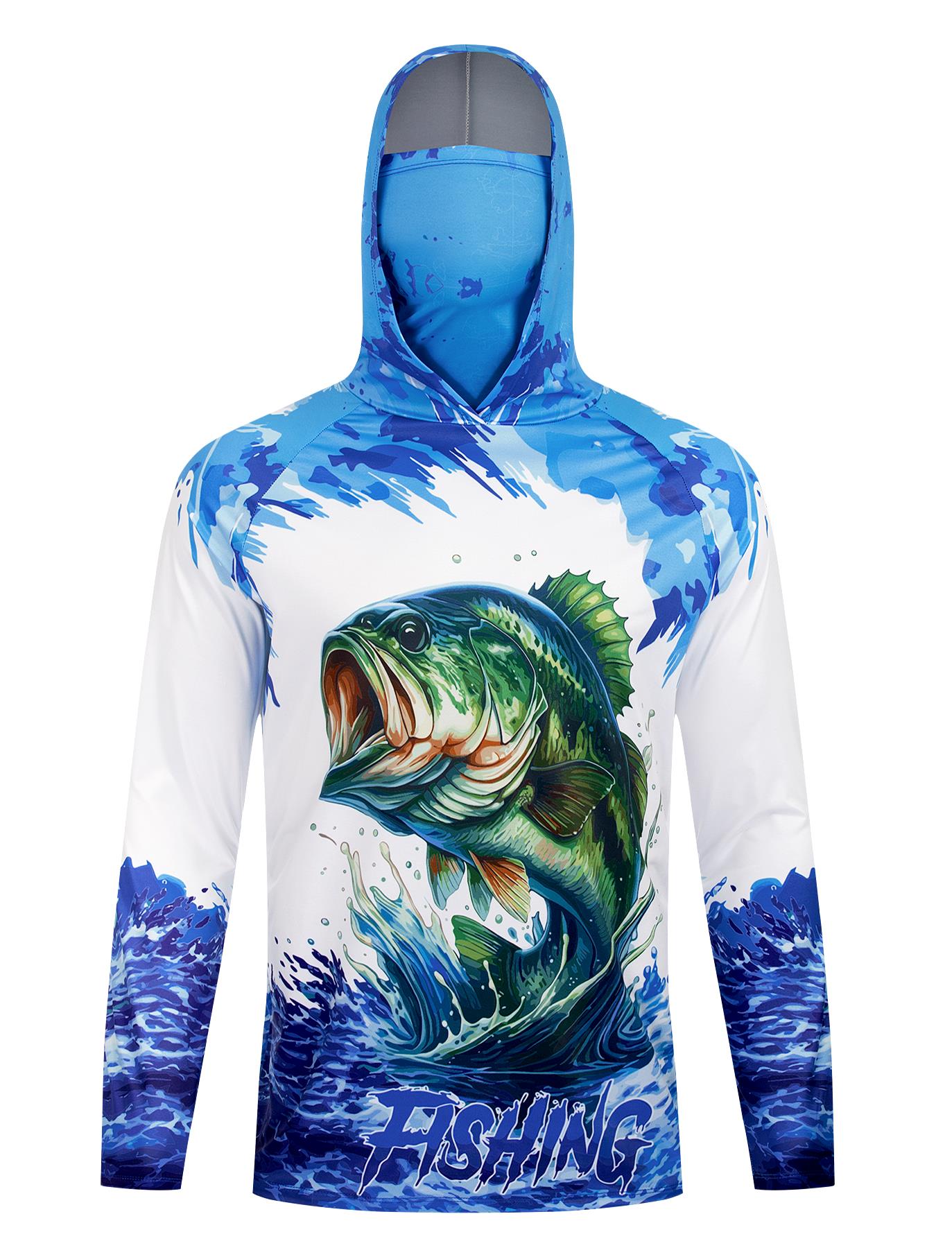 Fishing Hooded Shirt Upf 50 Fi - Fishing Shirt Uv Protection avaliação e preço