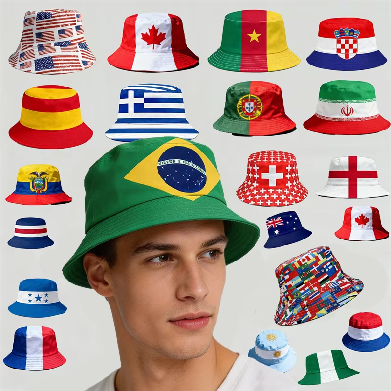 Printed National Flag Bucket H - Fishing Hat avaliação e preço