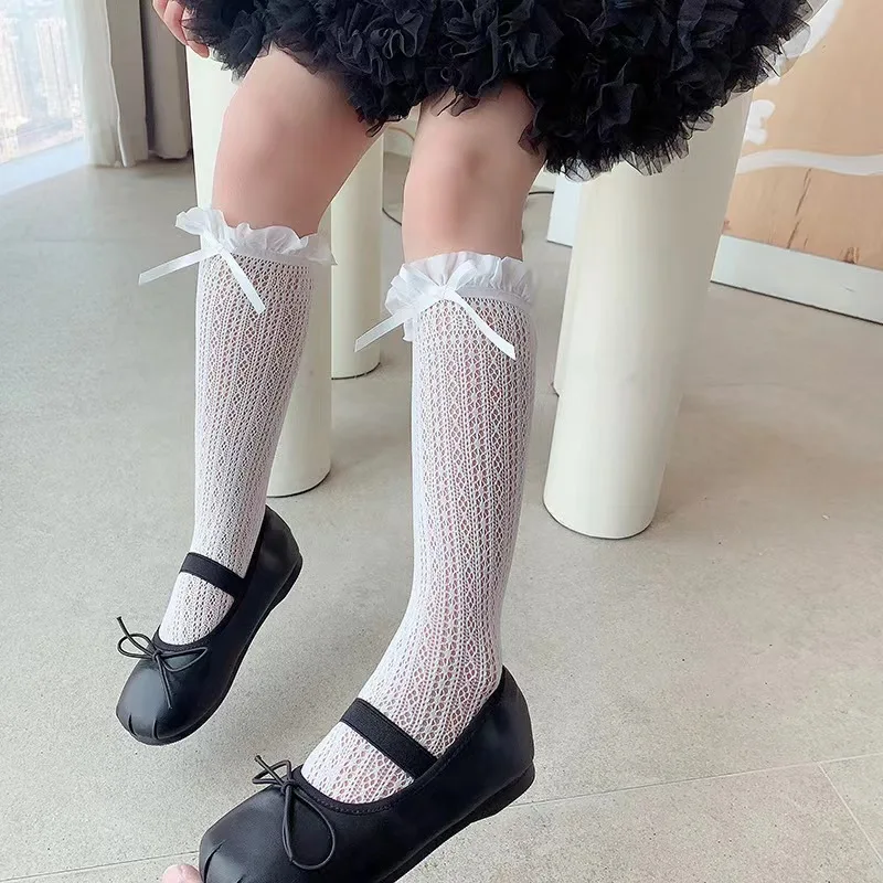 Girls Long Tube Lace Stockings - Fishing Socks avaliação e preço