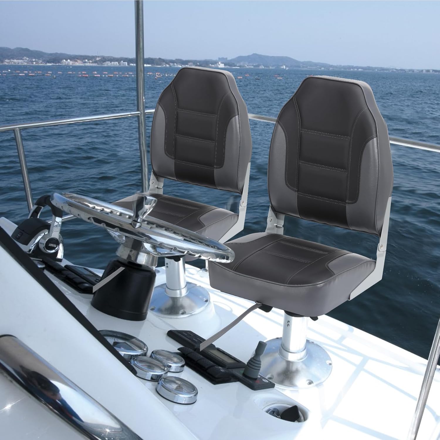 2 Pack Folding Boat Seats, Hig - Fishing Backpack avaliação e preço