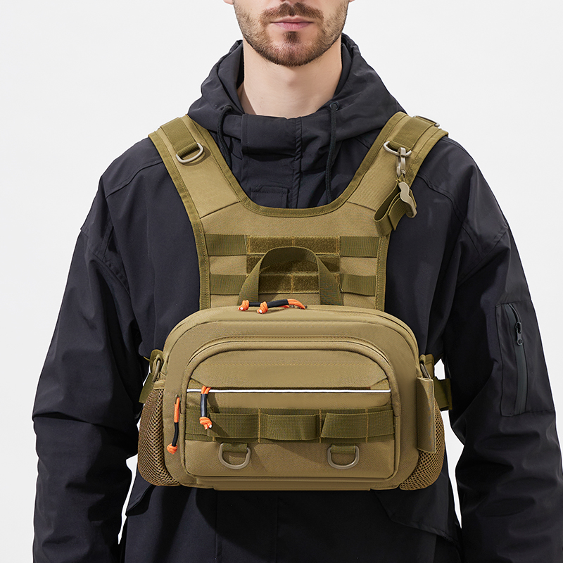 Men Chest Bag Tactical Fishing - Fishing Backpack avaliação e preço