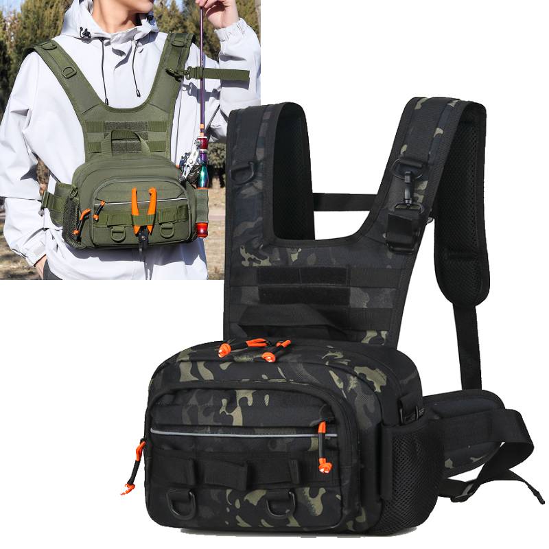 Men Chest Bag Tactical Fishing - Fishing Backpack avaliação e preço
