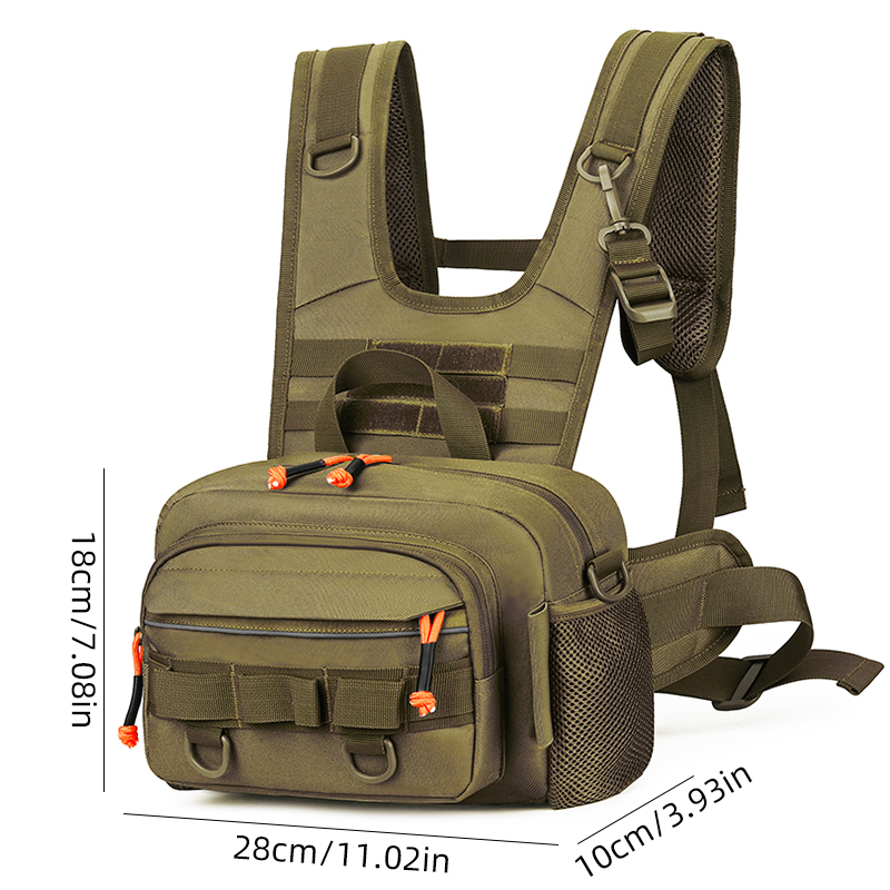 Men Chest Bag Tactical Fishing - Fishing Backpack avaliação e preço