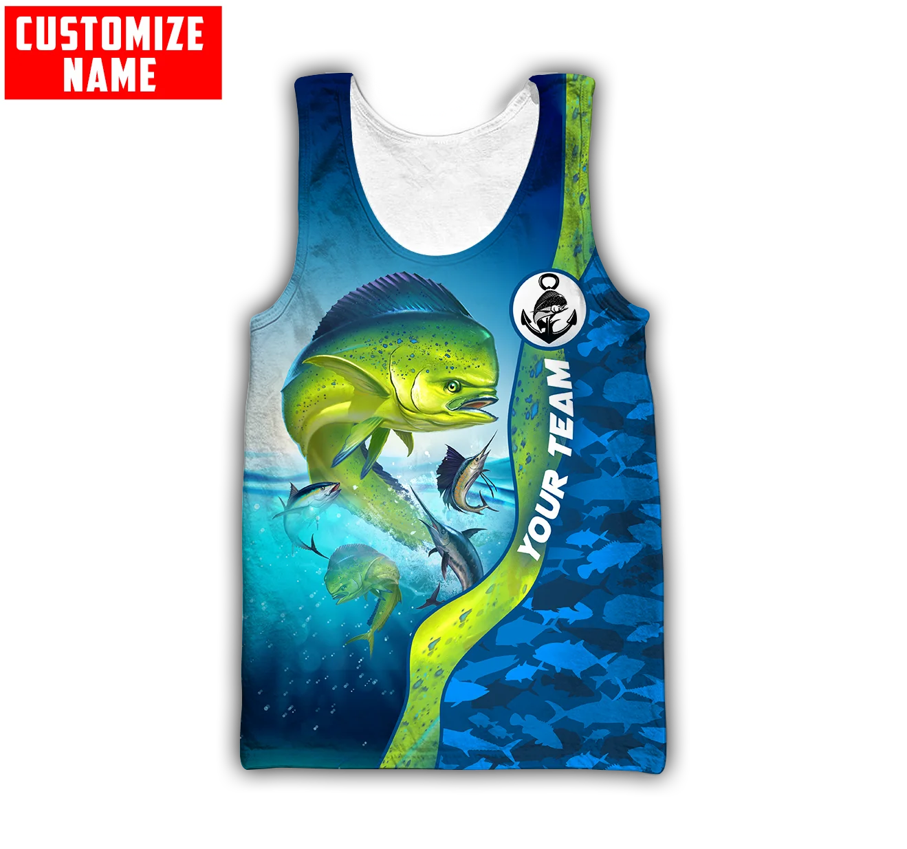 Custom name Mahi mahi fishing  - Fishing Vest avaliação e preço