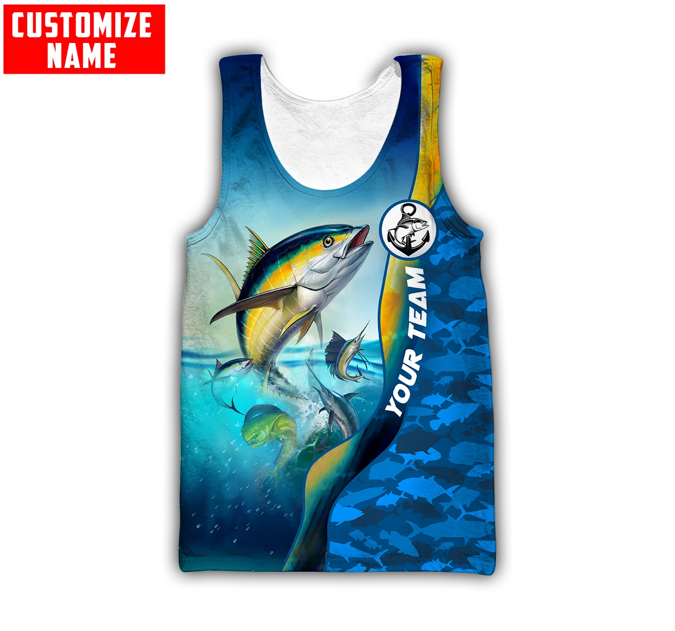 Custom name Mahi mahi fishing  - Fishing Vest avaliação e preço