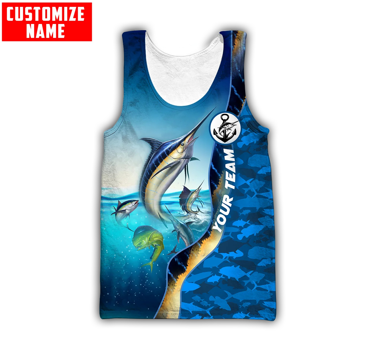 Custom name Mahi mahi fishing  - Fishing Vest avaliação e preço
